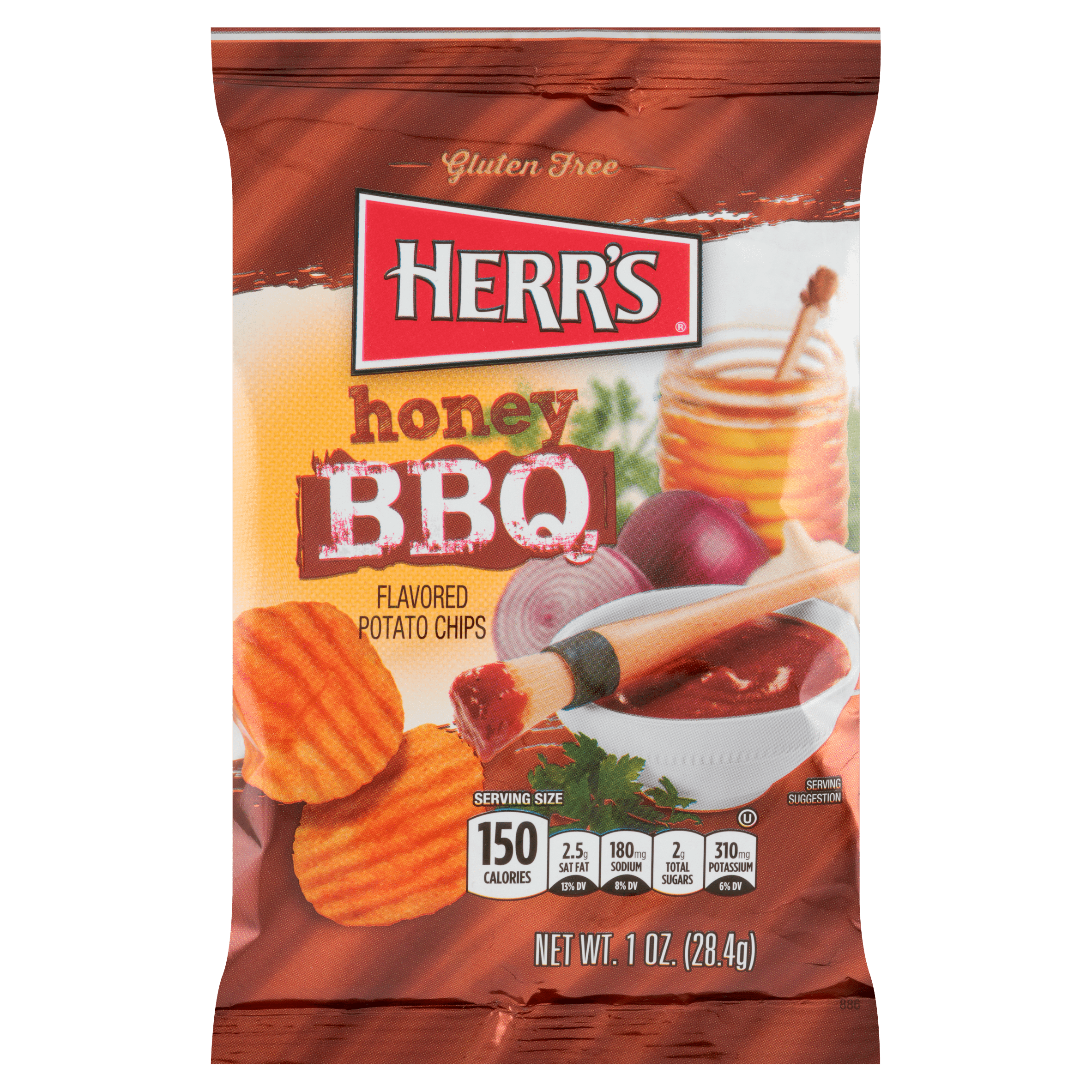 Herr's Honey BBQ Flavored Potato Chips 28,4 g