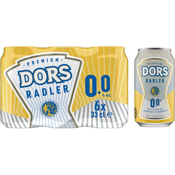 Dors Premium Radler 0.0% - Blik - 6 x 330 ML