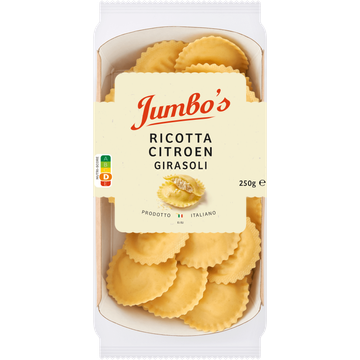 Jumbo's Verse Pasta Girasoli Ricotta Citroen 250 g