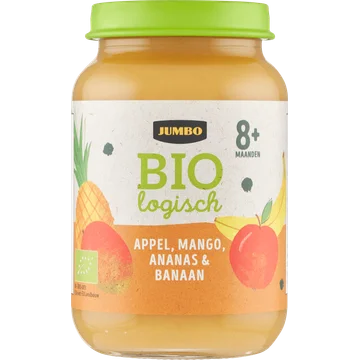 Jumbo Babyvoeding Biologisch Appel, Mango, Ananas & Banaan 8+ Maanden 190 g
