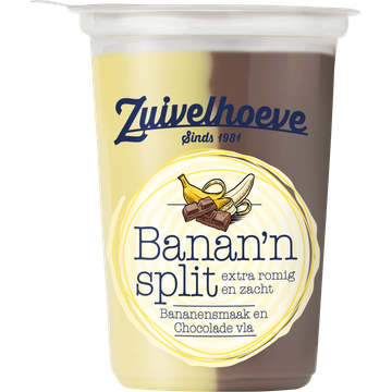 Zuivelhoeve Banan'n Split Bananensmaak en Chocolade Vla 450 g