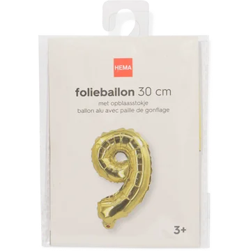 folieballon goud 9