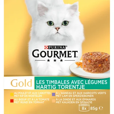 Gourmet Gold Hartig Torentje Kattenvoer nat met Rund