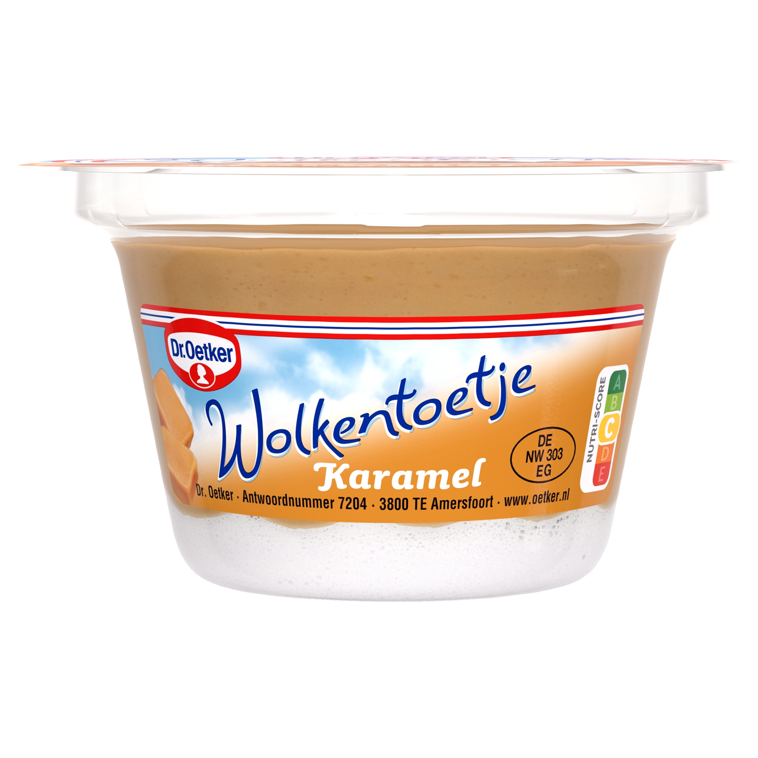 Dr. Oetker Wolkentoetje Karamel 125 g