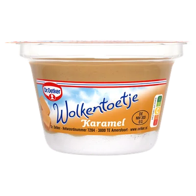 Dr. Oetker Wolkentoetje Karamel 125 g