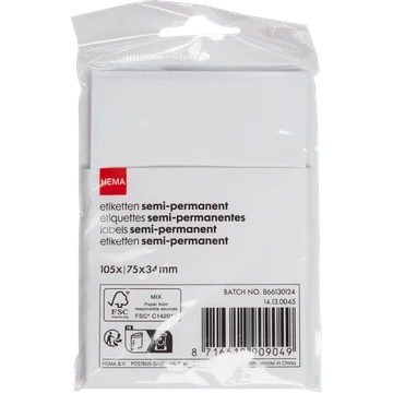 HEMA 105 Labels 75X34MM