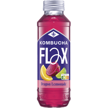 Kombucha Flax Dragon Lemonade Koolzuurhoudende Groene Thee 330 ml