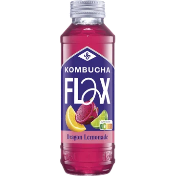 Kombucha Flax Dragon Lemonade Koolzuurhoudende Groene Thee 330 ml