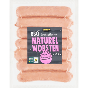 Jumbo BBQ Worst Dun Naturel 7 Stuks