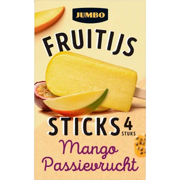Jumbo Fruitijs Sticks Mango-Passievrucht 4 Stuks