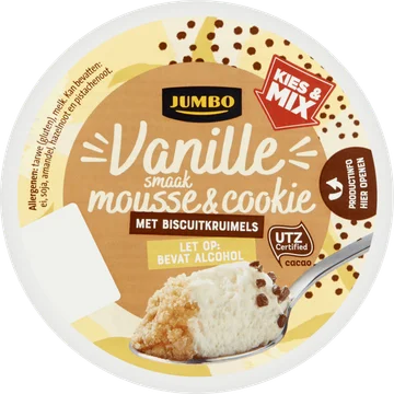 Jumbo Vanille Smaak Mousse & Cookie 65g