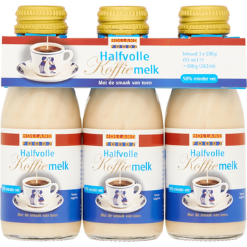 Holland Foodz Halfvolle Koffiemelk 3 x 100 g