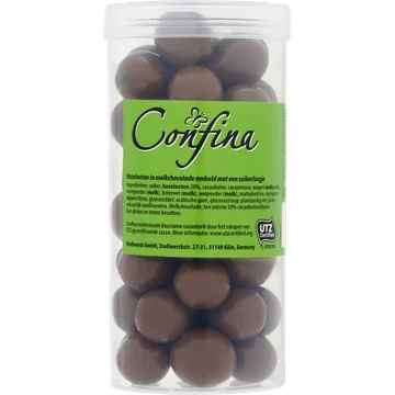 Confina Hazelnoten in Melkchocolade 200 g