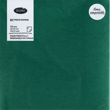 Duni Bio Tissue Napkins 2-Laags 125 Stuks