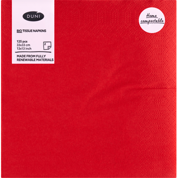 Duni Bio Tissue Napkins 2-Laags 125 Stuks