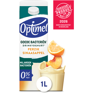 Optimel Goede Bacteriën Drinkyoghurt Perzik Sinaasappel 0% Vet 1L