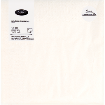 Duni Bio Tissue Napkins 2-Laags 125 Stuks