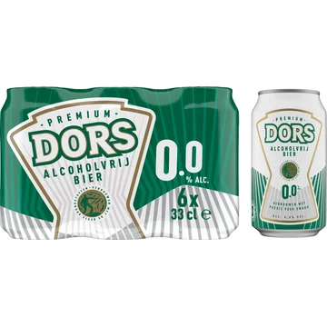 Dors - Alcoholvrij Bier 0.0% - Blik - 6 x 330 ML