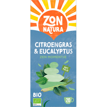Zonnatura Bio Citroengras & Eucalyptus Zen Momentje met Tulsi 20 Stuks