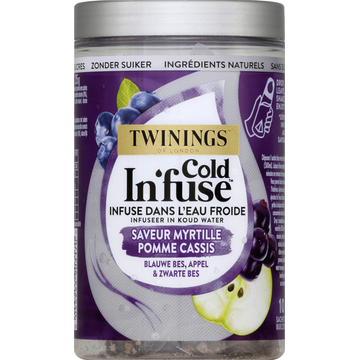 Twinings Cold Infuse BLauwe Bes, Appel, Zwarte Bes 10 Stuks