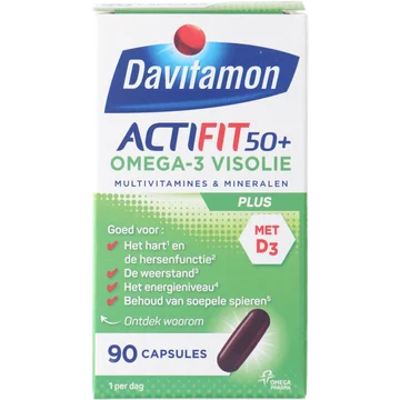 Davitamon Actifit 50+ Omega-3 visolie capsules, 90 stuks
