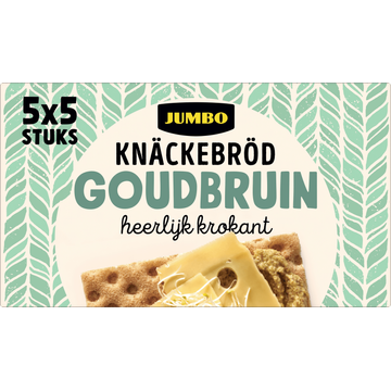 Jumbo Knäckebröd Goudbruin Heerlijk Krokant 5 x 5 Stuks