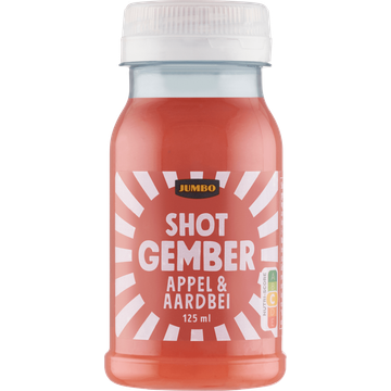 Jumbo Shot Gember, Appel & Aardbei 125ML