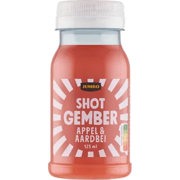 Jumbo Shot Gember, Appel & Aardbei 125ML