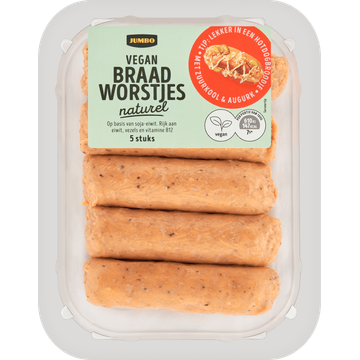 Jumbo Vegan Braadworstjes Naturel 5 Stuks