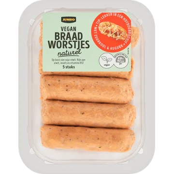 Jumbo Vegan Braadworstjes Naturel 5 Stuks