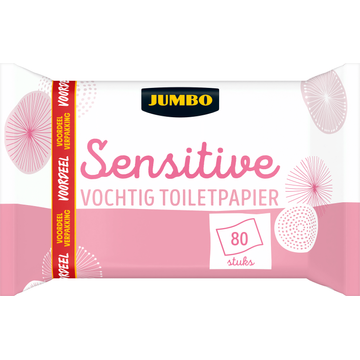 Jumbo Sensitive Vochtig Toiletpapier Voordeelverpakking 80 Stuks