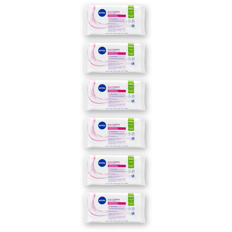 NIVEA Reinigingsdoekje droge/gevoelig huid 6pk