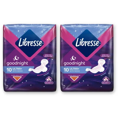 Libresse Goodnight ultra+ wings maandverband 2pck
