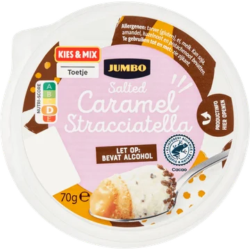 Jumbo Salted Caramel Stracciatella 70 g - Bevat Alcohol
