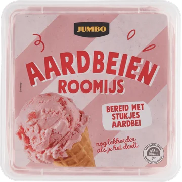 Jumbo Aardbeienroomijs 500 g