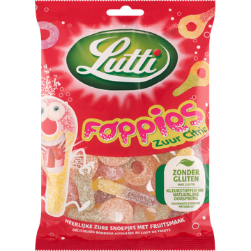 Lutti Foppies Zuur Citric 175 g