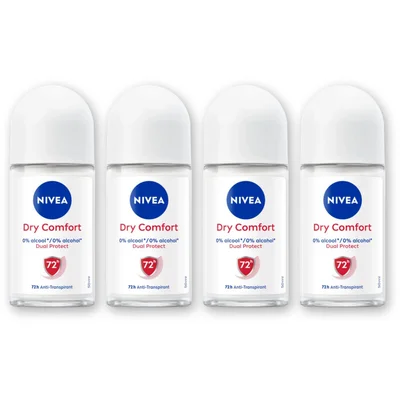 NIVEA Dry comfort anti transpirant rol 4pck