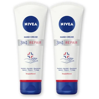 NIVEA 3in1 repair handcreme 24u hydratatie 2pk