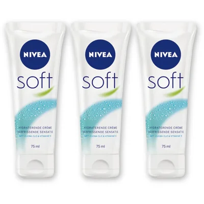 NIVEA Soft hydraterende creme 48u hydra 3pck