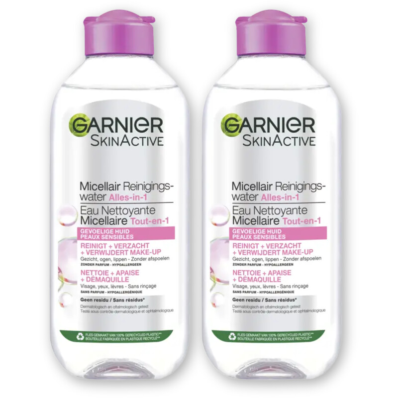 Garnier Gevoelig huid micellair reinigingwtr 2pk