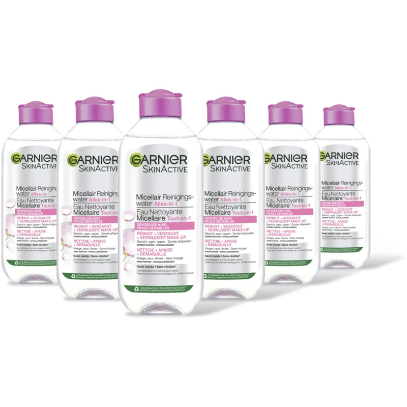 Garnier Gevoelig huid micellair reinigingwtr 6pk