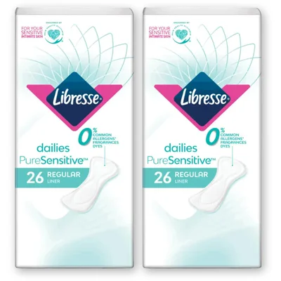 Libresse Pure sensitive regular inlegkruisjes 2pk