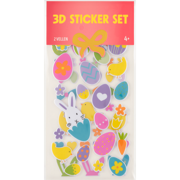 3D Sticker Set Pasen 2 Vellen
