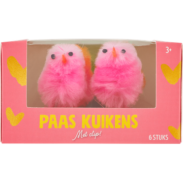 Paaskuikens Gekleurd 6 Stuks