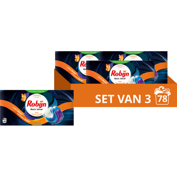 Robijn Classics 3-in-1 Wascapsules Black Velvet 3 x 26 wasbeurten
