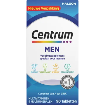 Centrum Men multivitaminen & multimineralen tabletten, 90 stuks
