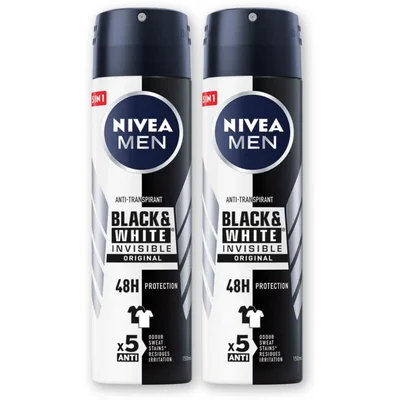 NIVEA Men black & white original deo spray 2pk