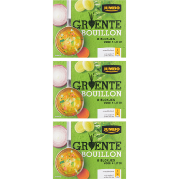 Jumbo groentebouillon blokjes 3 x 8 stuks