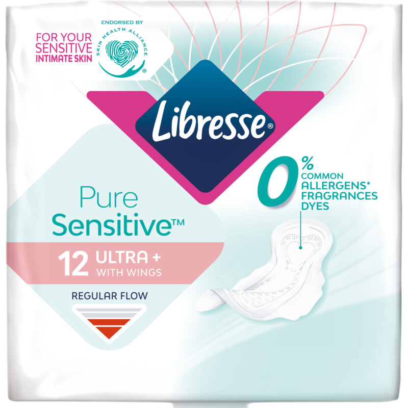 Libresse Pure sensitive ultra+ wings maandverband