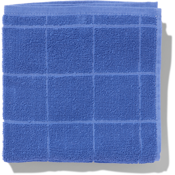 Keukendoek ruit frisblauw